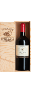 PAUL MAS VIGNES DE NICOLE CABERNET SAUV./MERLOT JEROBOAM 3-LTR  IN HOUTEN KIST